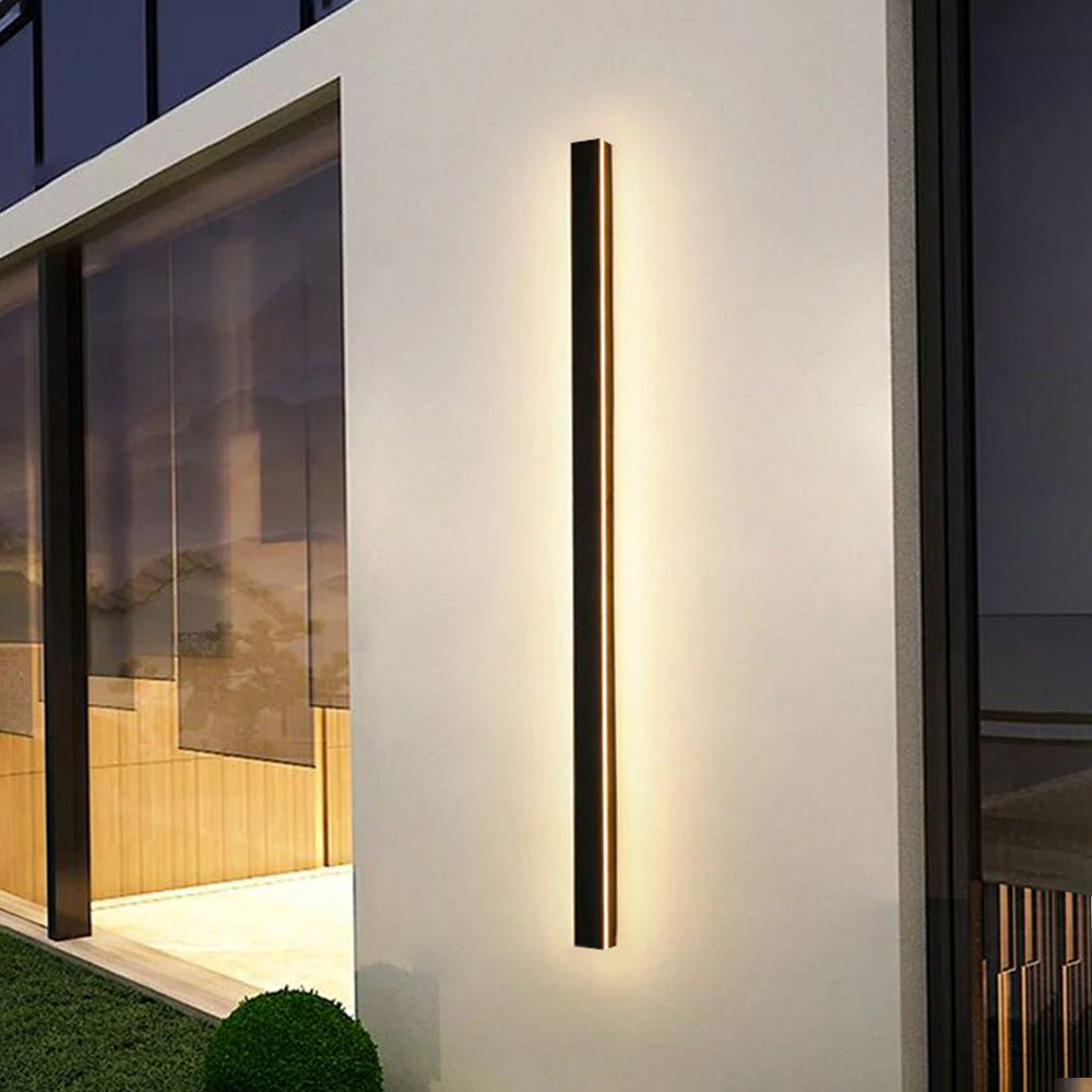 Arisha Minimalistische Wasserdichte LED Außenwandleuchte Schwarz Garten Korridor