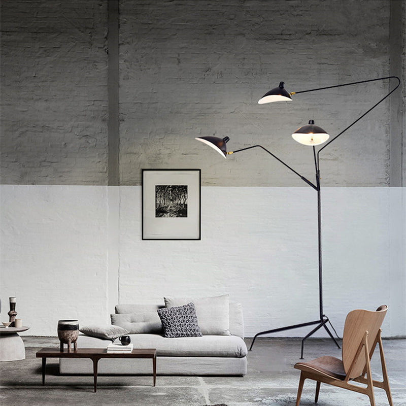 Arisha Stehlampe Bauhaus Schwarz Wohn/Schlafzimmer Dimmbar  Modern LED