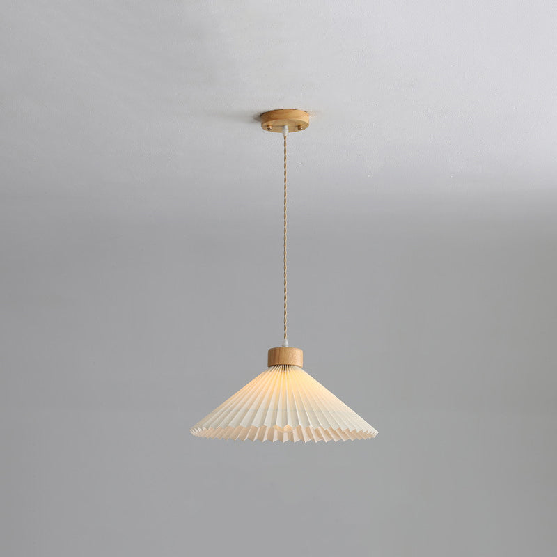 Muto Moderne LED Pendelleuchte Schlafzimmer/Wohnzimmer Weiß Holz