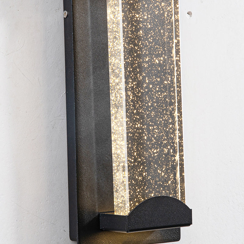 Ray Modern LED Wandleuchte Innen/Außen Gold Rechteckig Wasserdicht Metall