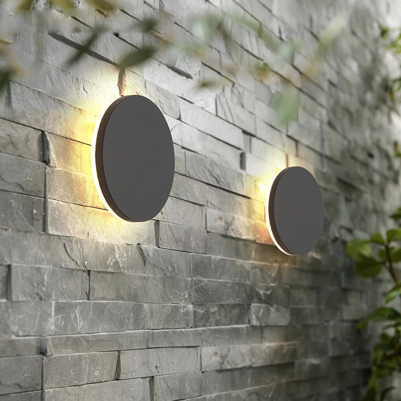 Ray  Außenwandleuchte Garten Modern LED  Weiß/Schwarz Metall