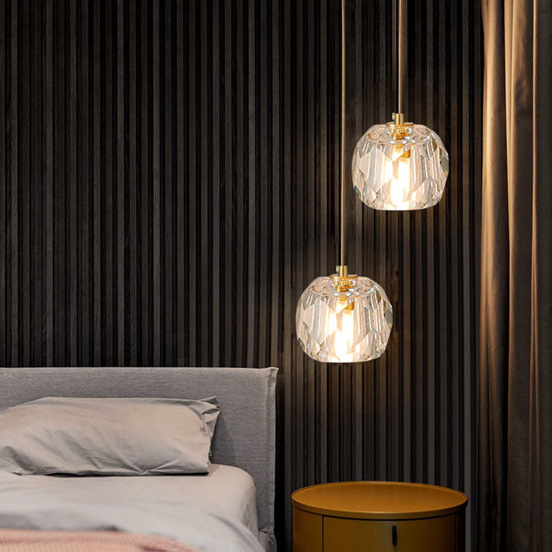 Kristy Modern LED Pendelleuchte Weiß/Gold Schlafzimmer/Wohnzimmer