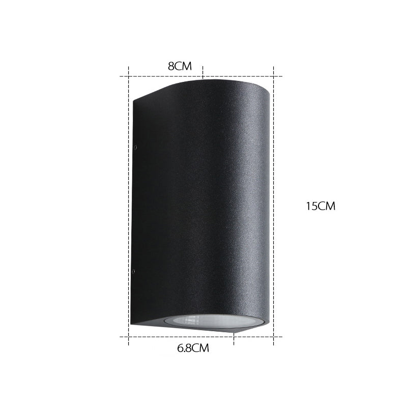 Ray Modern Rechteckige LED Außenwandleuchte Metall Glas Flur Garden