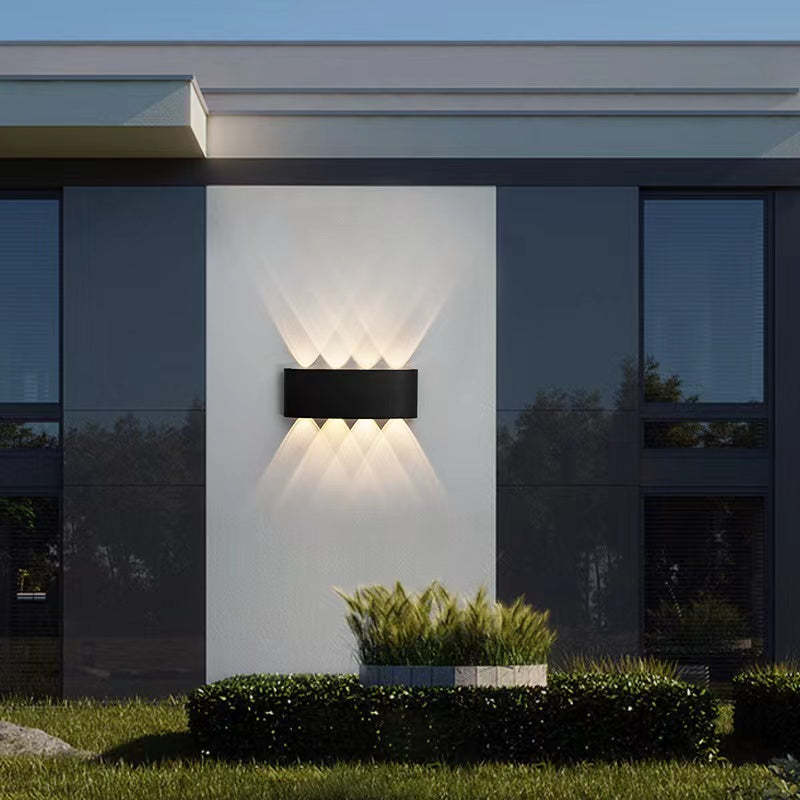 Ray  Außenwandleuchte Modern Rechteck LED  Weiß Metall Terrasse