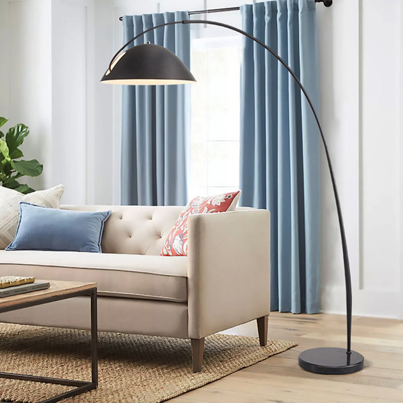 Avi Modern LED Bogen Schale Stehlampe Metall Wohnzimmer Schlafzimmer