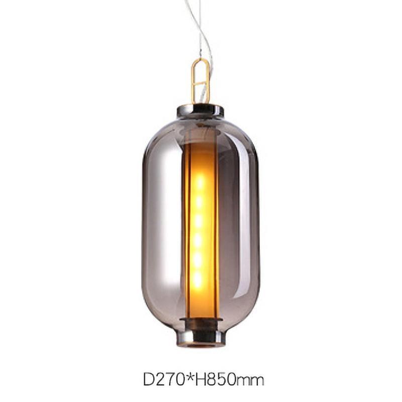 Uphaos zeitgenössische minimalistische Pendelleuchte aus Glas für das Familienleben