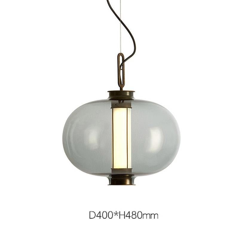 Uphaos zeitgenössische minimalistische Pendelleuchte aus Glas für das Familienleben