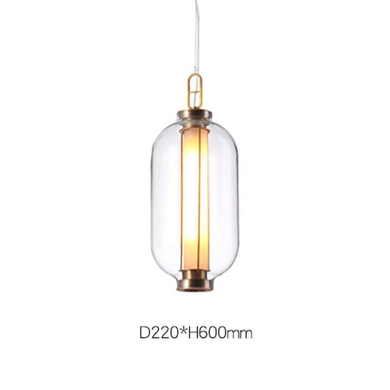 Uphaos zeitgenössische minimalistische Pendelleuchte aus Glas für das Familienleben