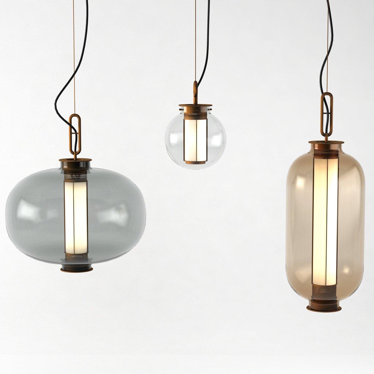 Uphaos zeitgenössische minimalistische Pendelleuchte aus Glas für das Familienleben