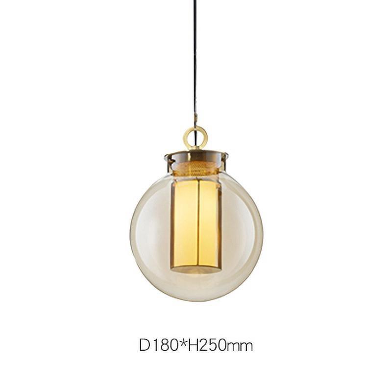 Uphaos zeitgenössische minimalistische Pendelleuchte aus Glas für das Familienleben