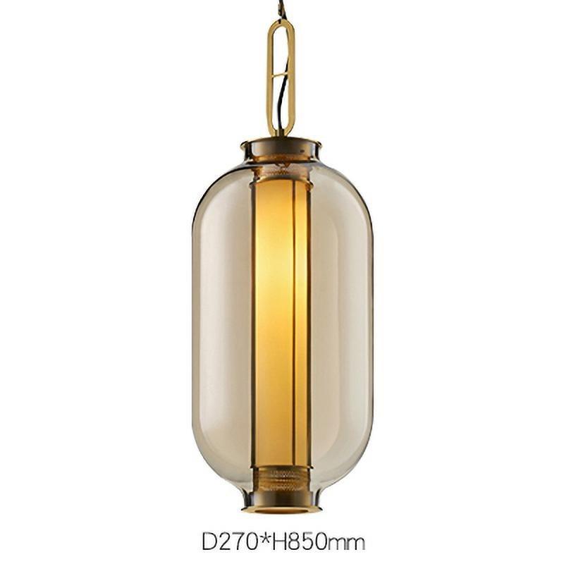 Uphaos zeitgenössische minimalistische Pendelleuchte aus Glas für das Familienleben
