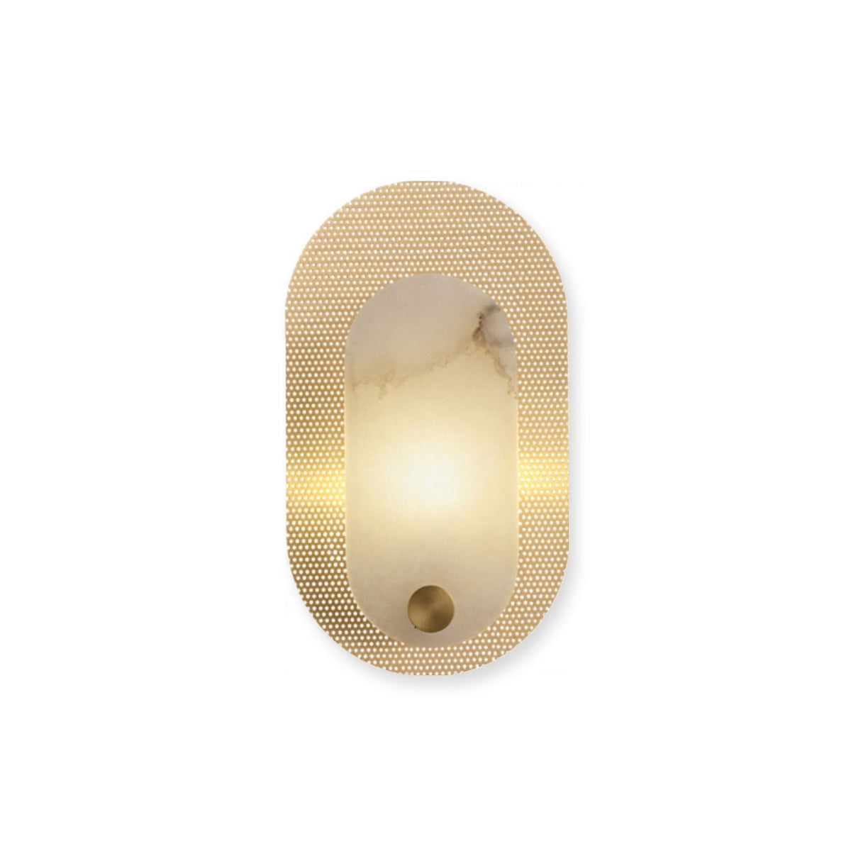 Perforated Oval Alabaster Wandleuchte