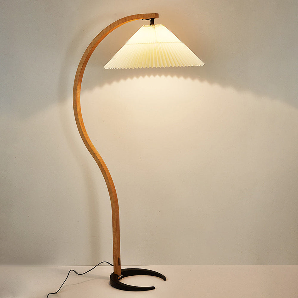 Muto Einzigartige LED Stehlampe Holz Metall Wohnzimmer