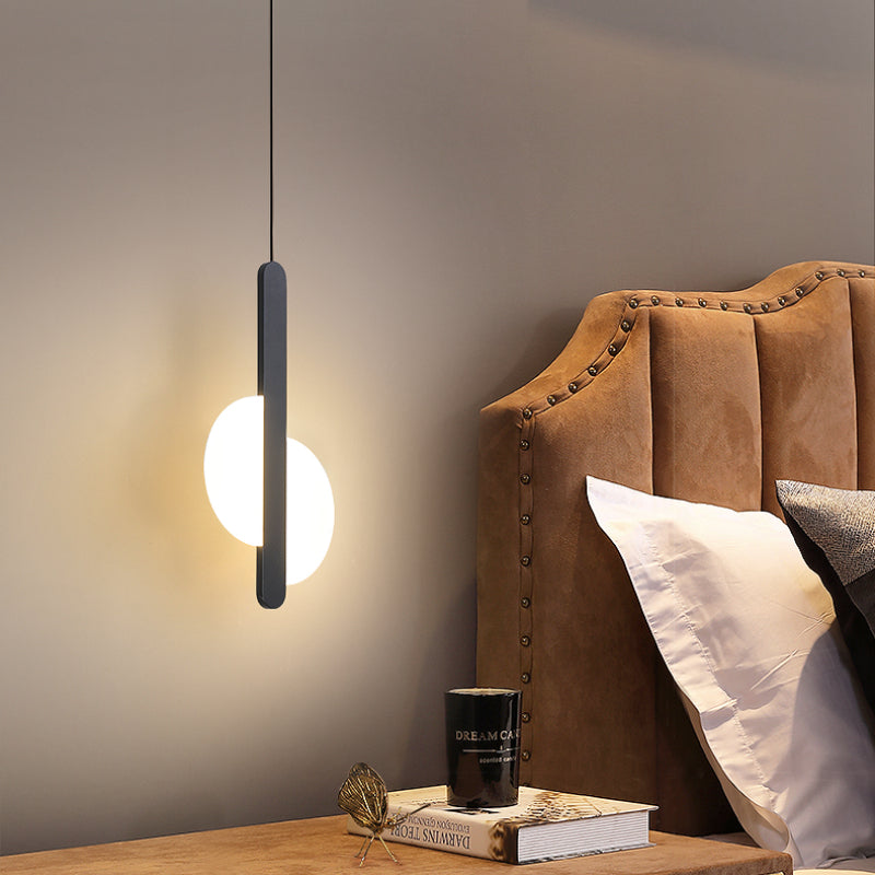 Arisha Minimalistisch Pendelleuchte Ring Schwarz/Weiß Wohnzimmer