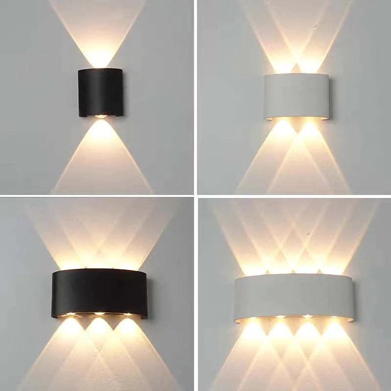 Ray  Außenwandleuchte Modern Rechteck LED  Weiß Metall Terrasse