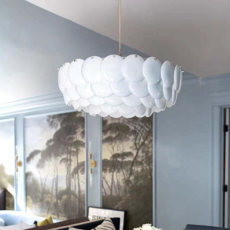 Arisha Modern LED Kronleuchter Weiß Metall Schlaf/Wohnzimmer