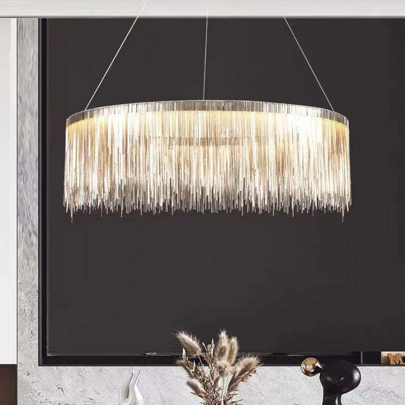 Kristy Nordisch Kronleuchter Silber/Rosegold Schlaf/Wohnzimmer