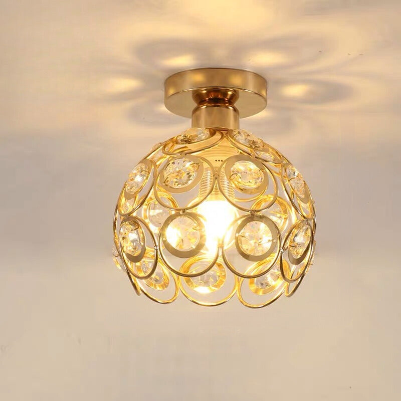Arisha Modern Deckenleuchte Schwarz Gold Glas Schlafzimmer
