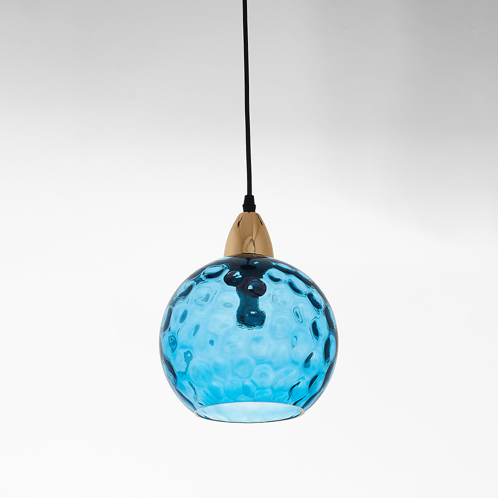 Aria Design LED Bunte Pendelleuchte Glaskugel 1 Flammig Esstisch