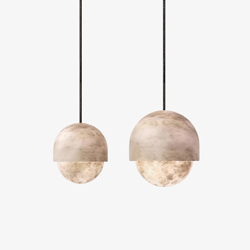 Valcien Lunar Dome Alabaster Pendelleuchte