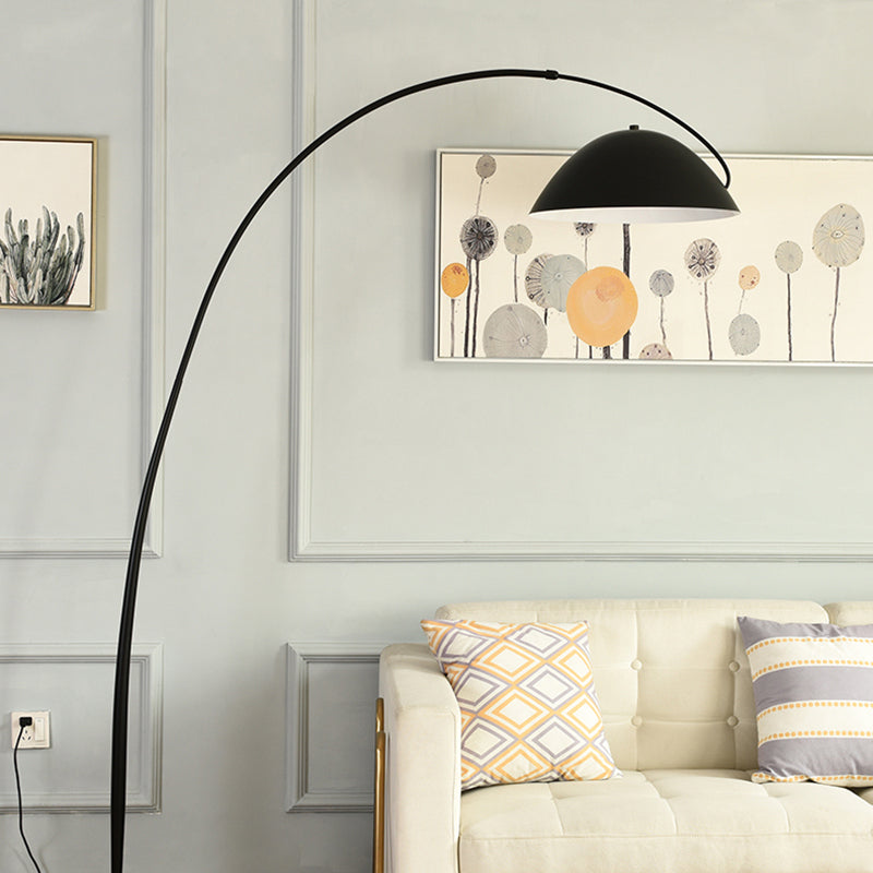 Avi Modern LED Bogen Schale Stehlampe Metall Wohnzimmer Schlafzimmer