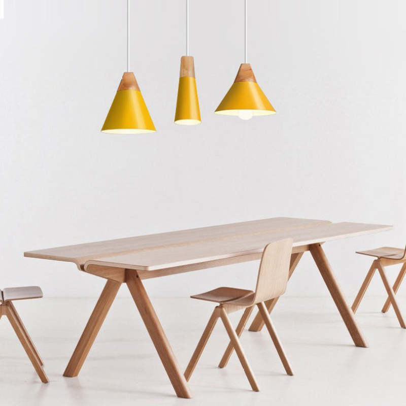Valentina Modern LED Pendelleuchte Holz Metall Wohnzimmer Schlafzimmer