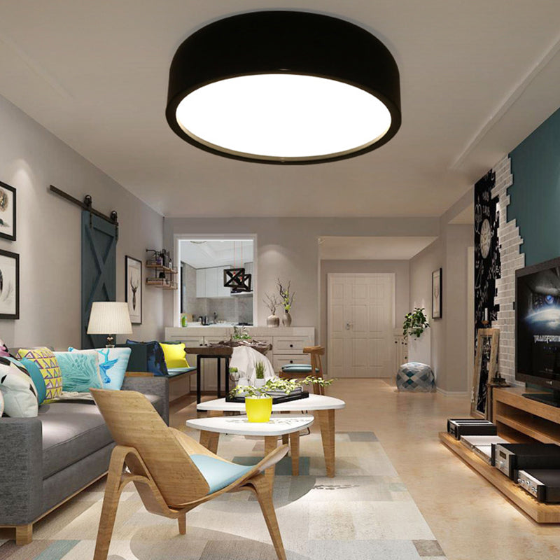 Arisha Modern LED Deckenleuchte Schale Wohnzimmer, Schwarz/Weiß, Metall Acryl