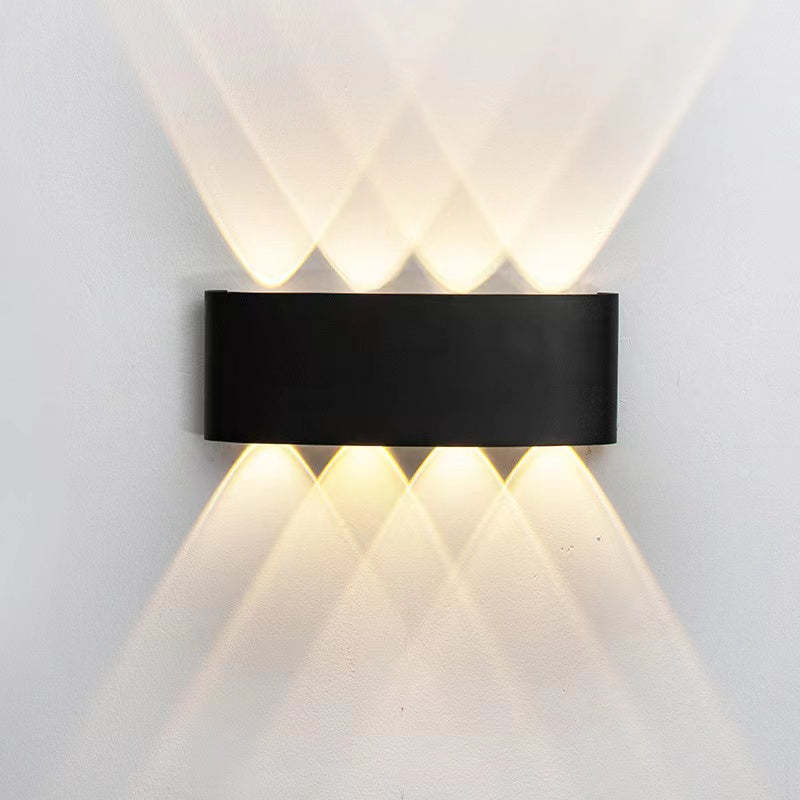 Ray  Außenwandleuchte Modern Rechteck LED  Weiß Metall Terrasse