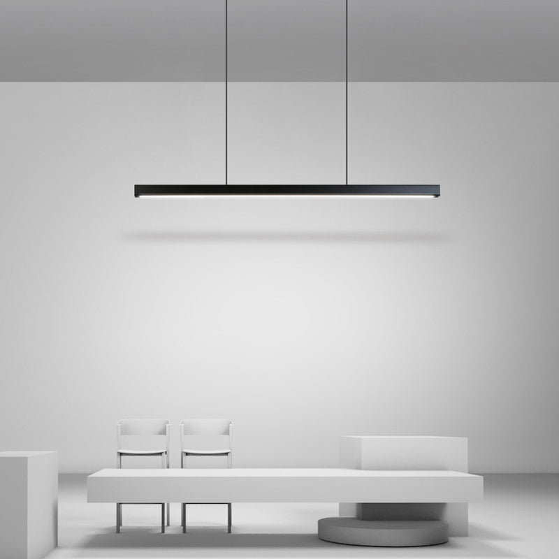 Arisha Pendelleuchte Linear  Metall&Holz Modern LED  Schwarz/Weiß  Wohnzimmer
