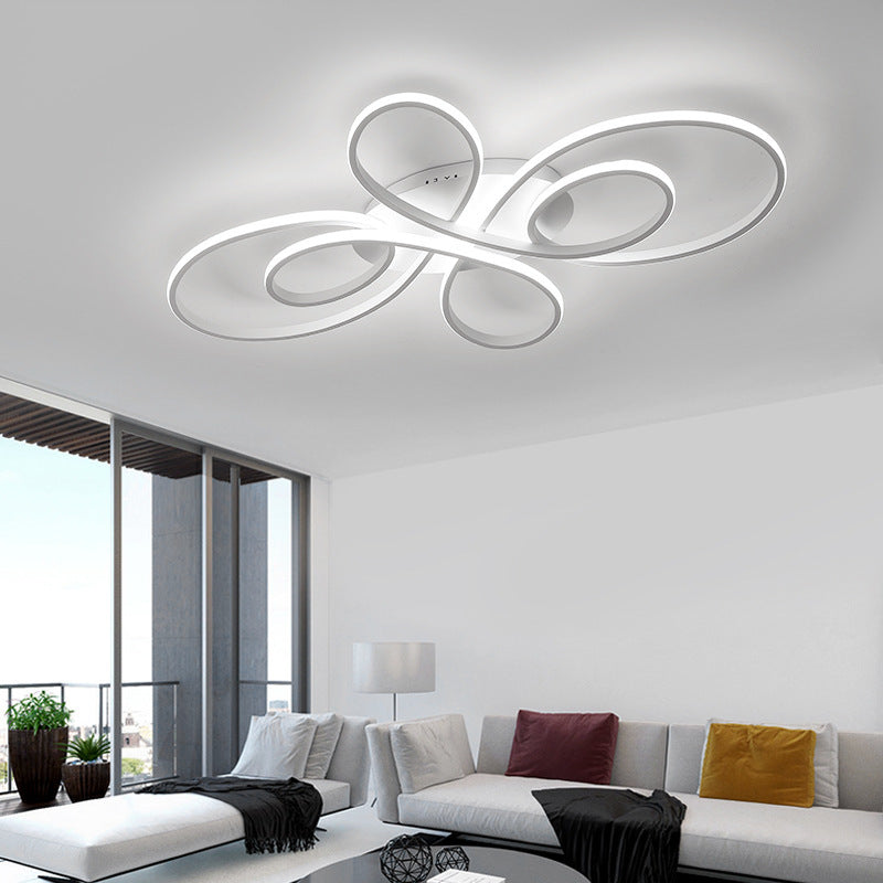 Arisha Modern Ring LED Deckenleuchte Kaffee/Schwarz/Weiß Schlafzimmer Metall