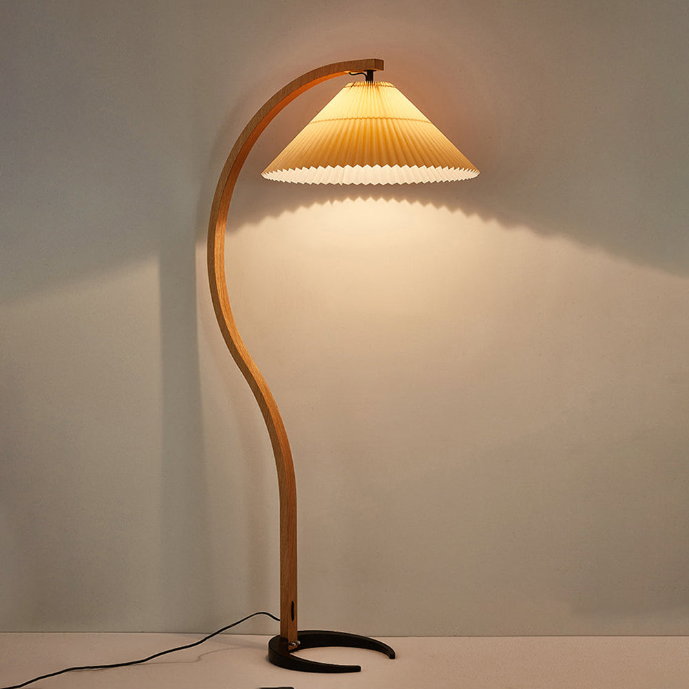 Muto Einzigartige LED Stehlampe Holz Metall Wohnzimmer