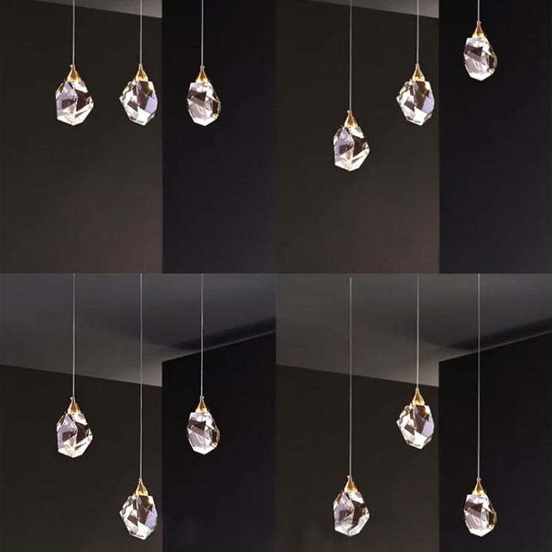 Kristy Minimalistische LED Pendelleuchte Wohn/Essenzimmer Kristall