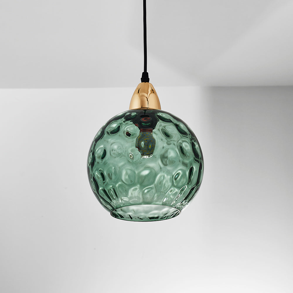 Aria Design LED Bunte Pendelleuchte Glaskugel 1 Flammig Esstisch
