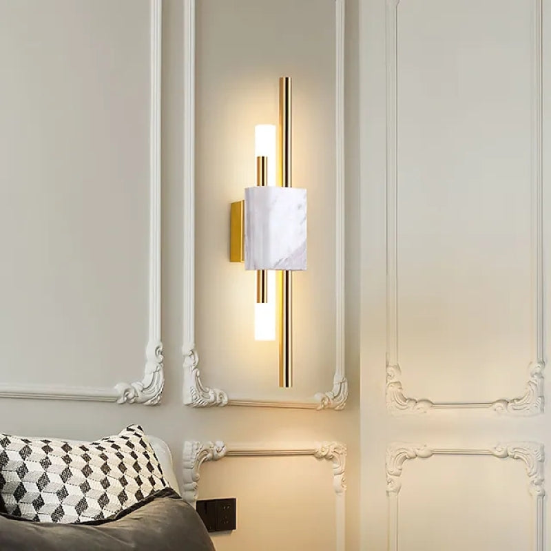 Arisha Modern Linear LED Wandlampe Weiß/Gold/Grün Schlafzimmer Metall