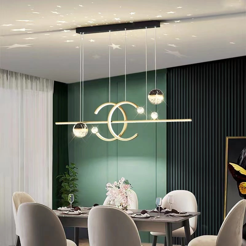 Kristy Linear  Doppel-C-Design Pendelleuchte  Esszimmer Wohnzimmer Schlafzimmer