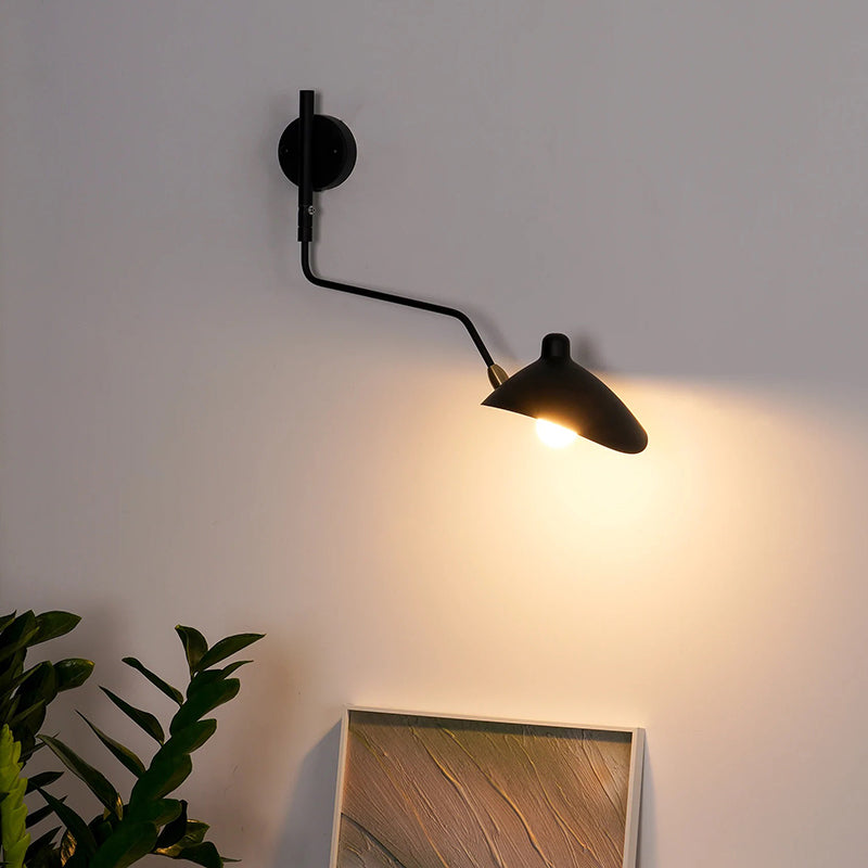 Arisha Modern LED Wandleuchte Schwarz Wohn/Schlafzimmer Metall
