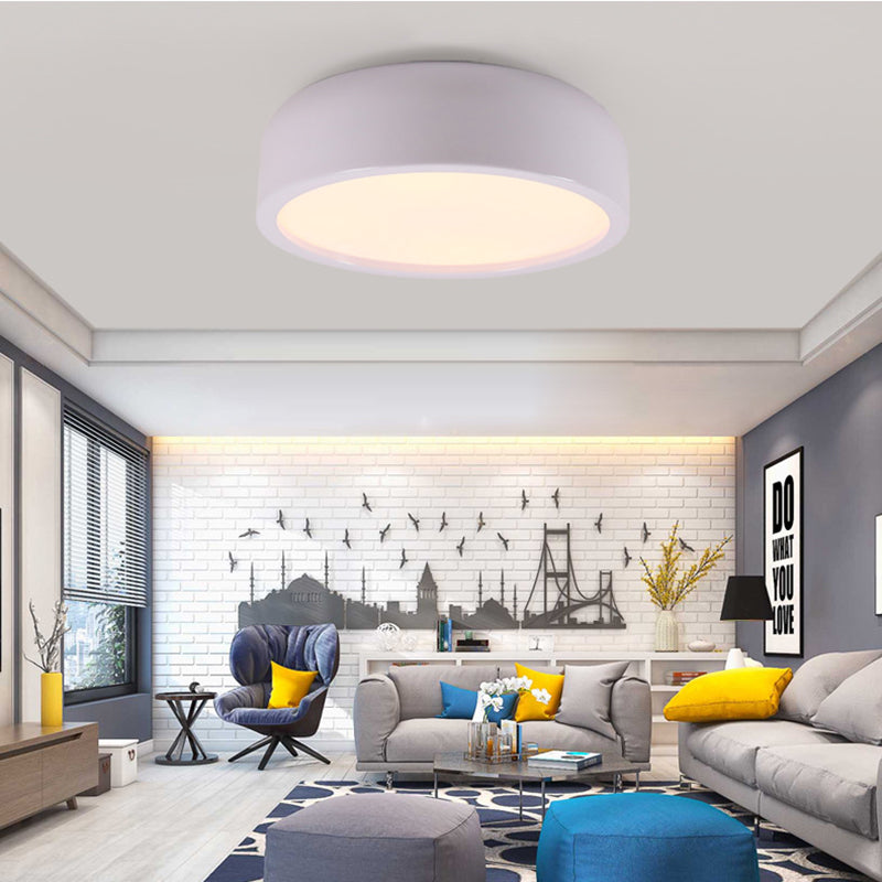 Arisha Modern LED Deckenleuchte Schale Wohnzimmer, Schwarz/Weiß, Metall Acryl