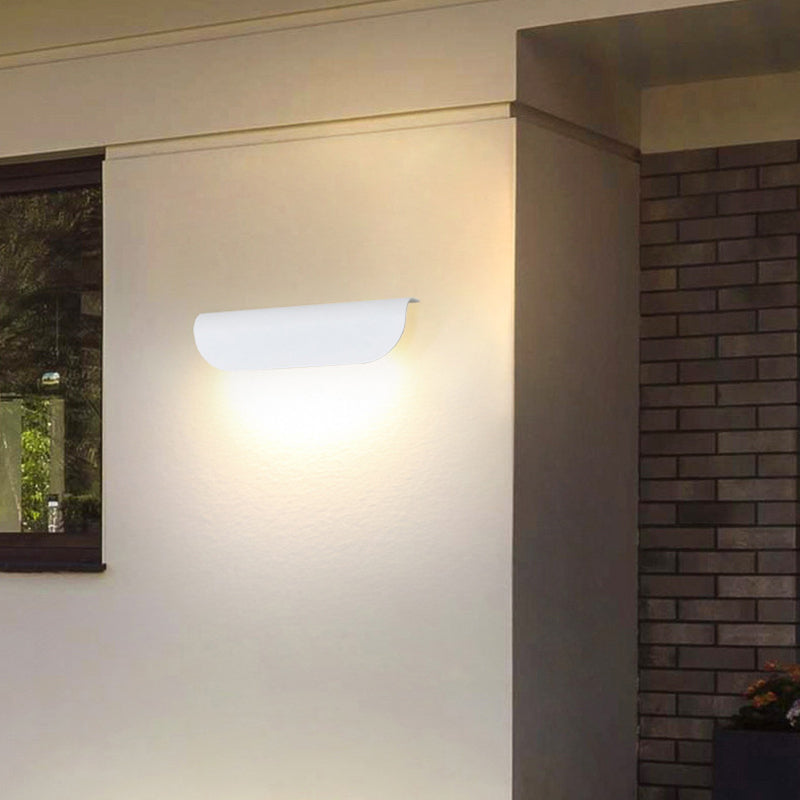 Ray Modern LED Wandleuchte Außen/Innen Weiß/Schwarz Garten/Flur