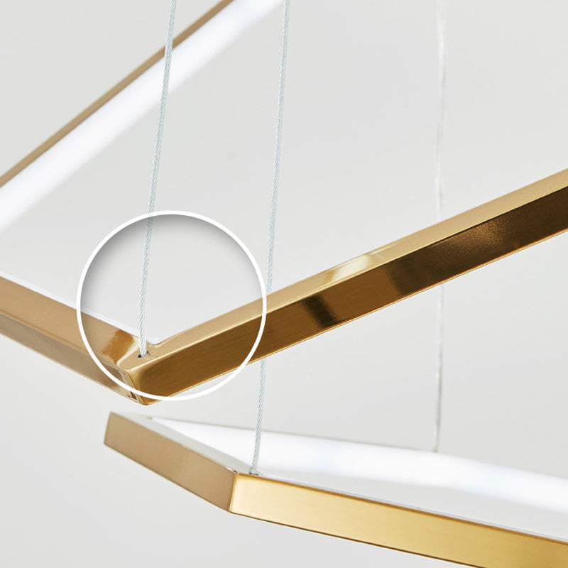 Arisha Modern Design LED Pendelleuchte Gold Wohn/Ess/Schlafzimmer Metall