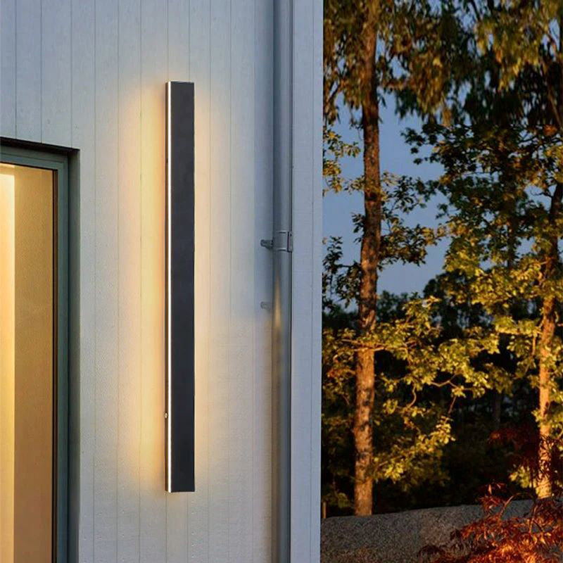 Arisha Minimalistische Wasserdichte LED Außenwandleuchte Schwarz Garten Korridor