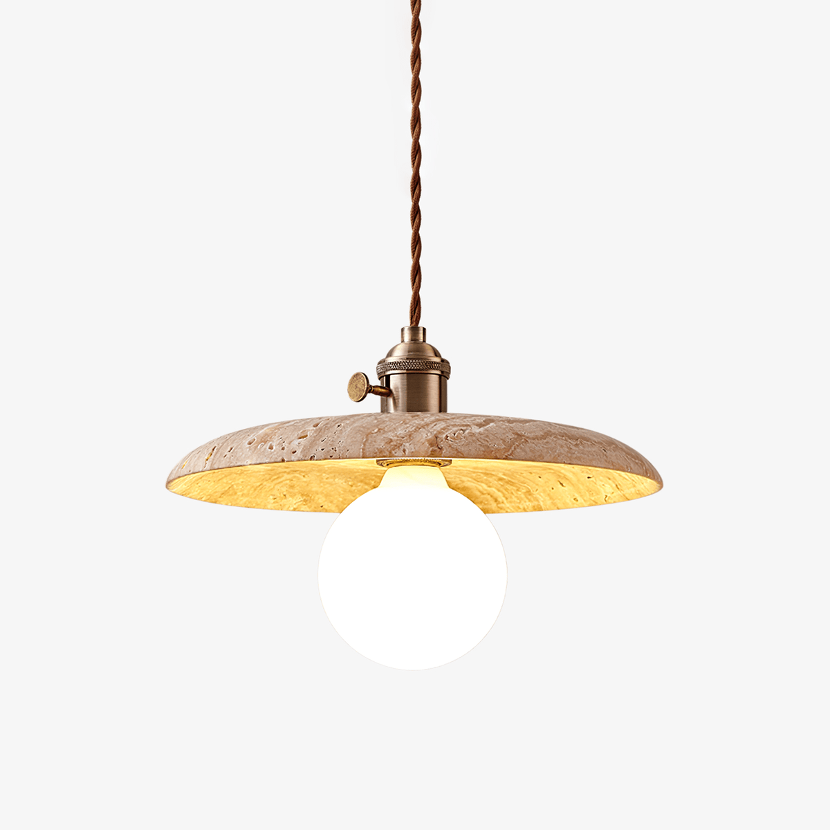 Tavaora Minimalistische Pendelleuchte aus Travertin