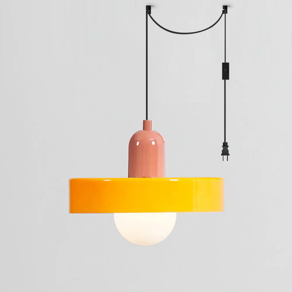 Celeleon Pendelleuchte aus Glas Minimalistisch Disc Orb Swag Wohnzimmer | Cielum