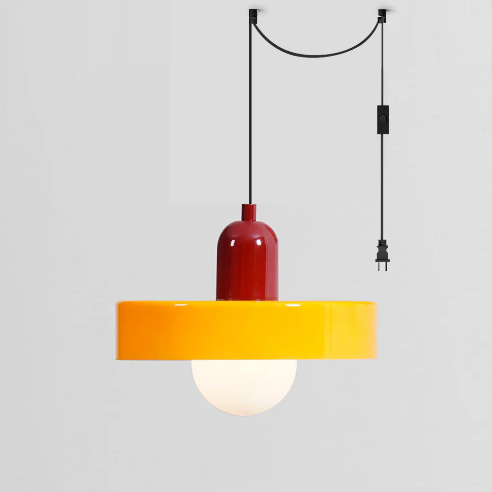 Celeleon Pendelleuchte aus Glas Minimalistisch Disc Orb Swag Wohnzimmer | Cielum