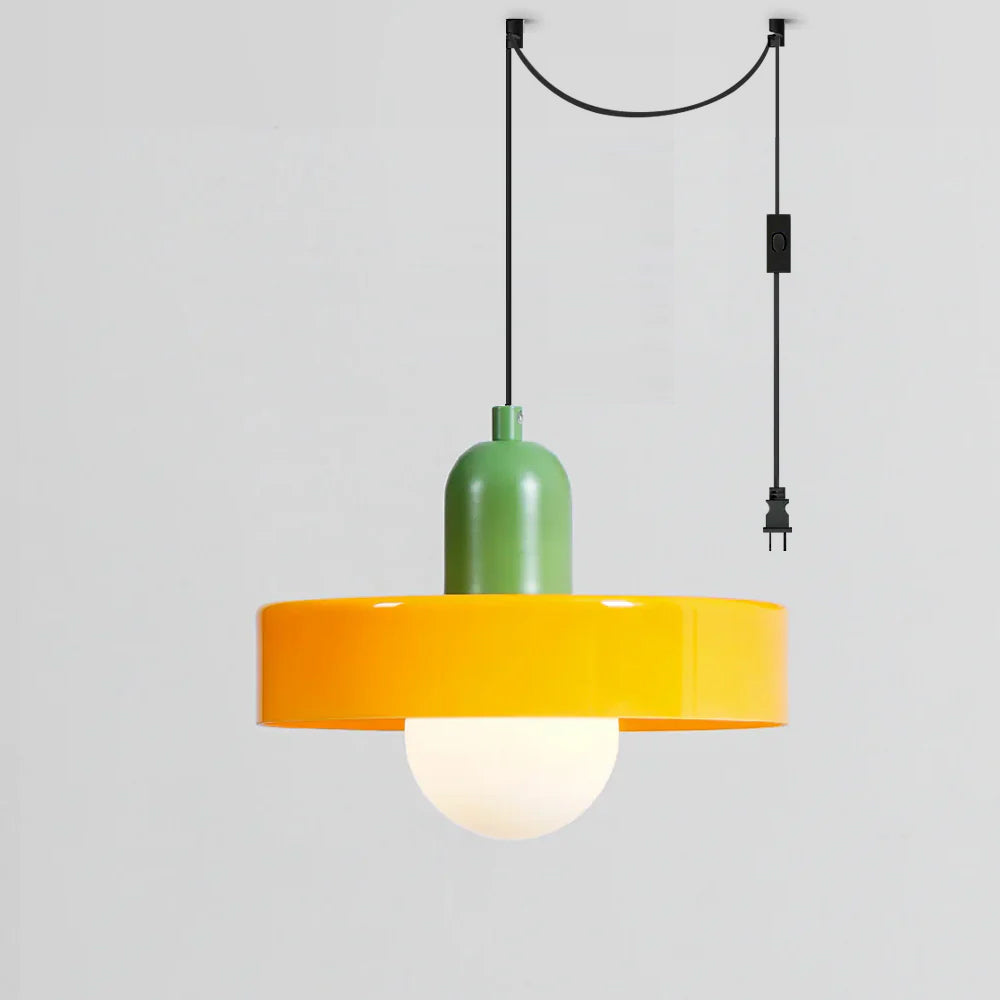Celeleon Pendelleuchte aus Glas Minimalistisch Disc Orb Swag Wohnzimmer | Cielum