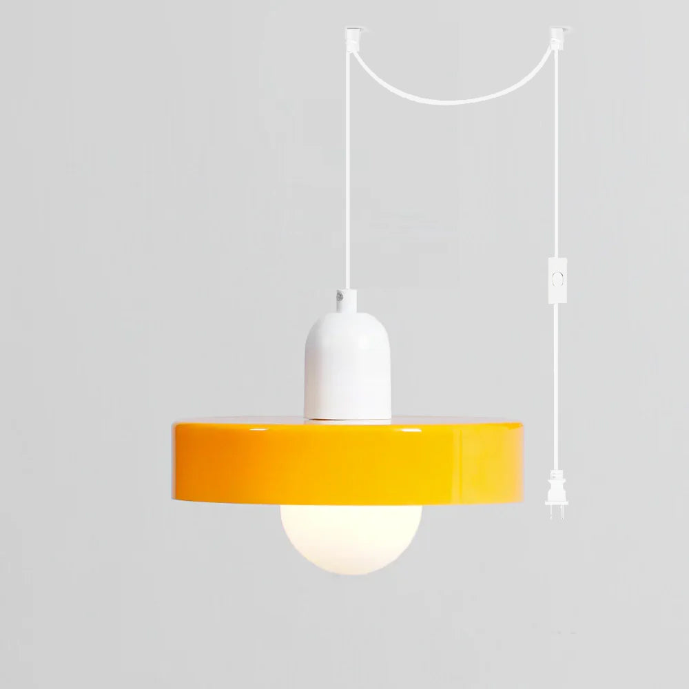 Celeleon Pendelleuchte aus Glas Minimalistisch Disc Orb Swag Wohnzimmer | Cielum