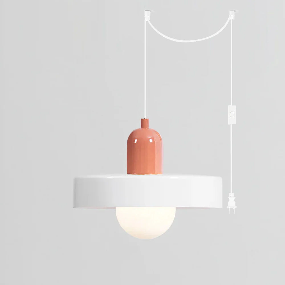 Celeleon Pendelleuchte aus Glas Minimalistisch Disc Orb Swag Wohnzimmer | Cielum