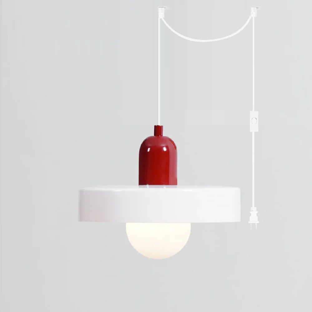 Celeleon Pendelleuchte aus Glas Minimalistisch Disc Orb Swag Wohnzimmer | Cielum