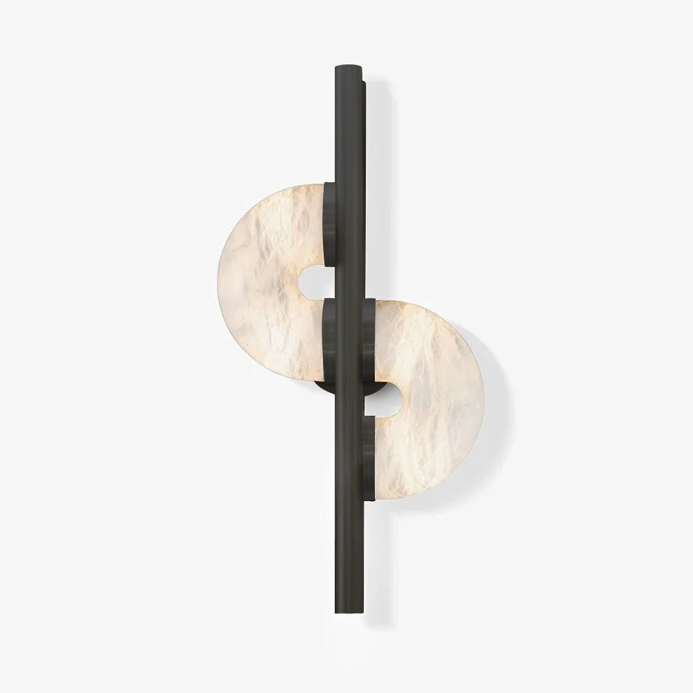 Ythar Dual Disc Alabaster Wandleuchte