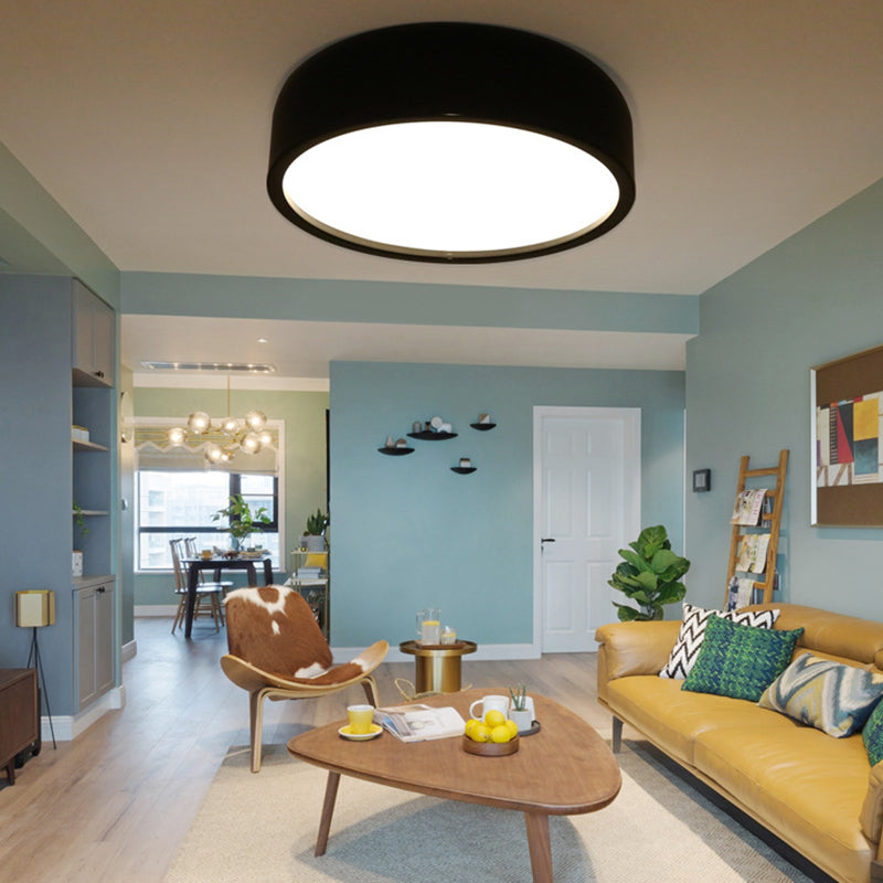 Arisha Modern LED Deckenleuchte Schale Wohnzimmer, Schwarz/Weiß, Metall Acryl