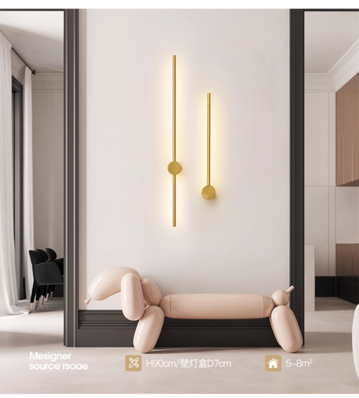 Nestx Wandleuchte aus Messing im Minimalismus-Stil